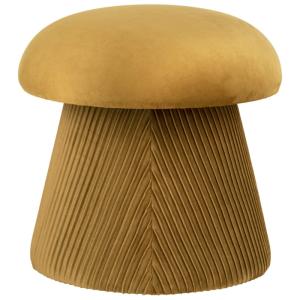 ETNA- Pouf en velours ocre ø41 cm