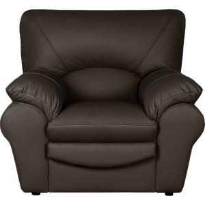 Fauteuil 1 place en cuir chocolat