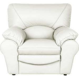 Fauteuil 1 place en cuir ivoire