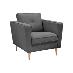 Fauteuil 1 place en tissu anthracite