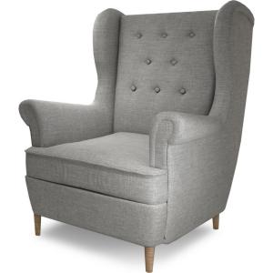 Fauteuil 1 place en tissu gris