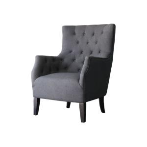 Fauteuil 1 places en tissu gris