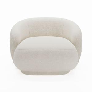 Fauteuil 2 places en tissu bouclette