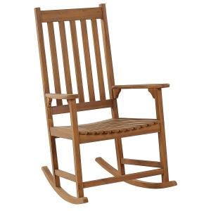 Fauteuil à bascule acacia marron