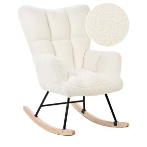 Fauteuil à bascule Bouclé Blanc