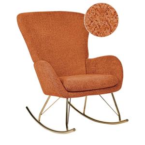 Fauteuil à bascule bouclé orange