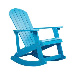 Fauteuil à bascule d'extérieur bleu