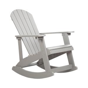 Fauteuil à bascule de jardin gris clair