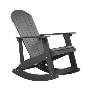 Fauteuil à bascule de jardin gris foncé