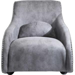 Fauteuil à bascule en microfibre gris