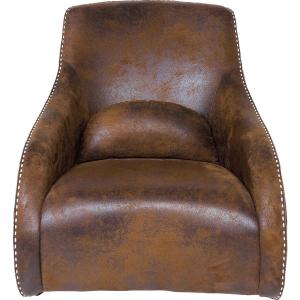 Fauteuil à bascule en microfibre marron