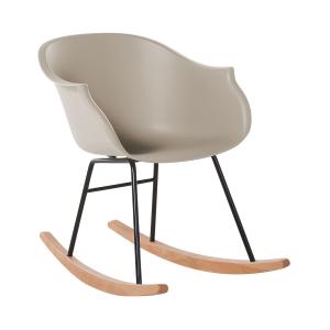 Fauteuil à bascule matière synthétique beige