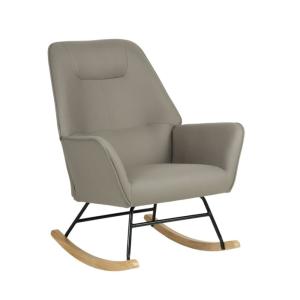 Fauteuil à bascule polyester gris 97x77x88cm