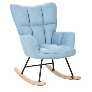 Fauteuil à bascule Tissu Bleu clair