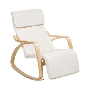 Fauteuil à bascule Tissu Crème