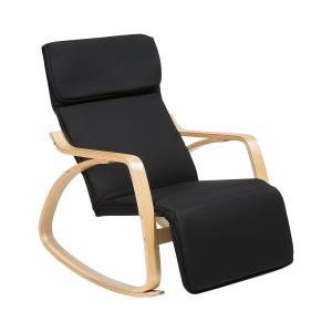 Fauteuil à bascule Tissu Noir