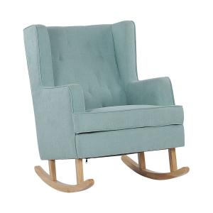 Fauteuil à bascule Tissu Vert menthe