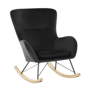 Fauteuil à bascule velours noir