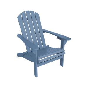 Fauteuil adirondack bleu en bois d'acacia avec accoudoirs