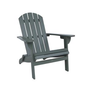 Fauteuil adirondack kaki en bois d'acacia avec accoudoirs