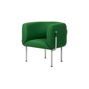 Fauteuil arrondi en laine, vert