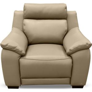 Fauteuil avec 1 relax électrique en cuir beige