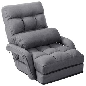 Fauteuil avec dossier réglable 5 positions gris 67 x 65 x 7…