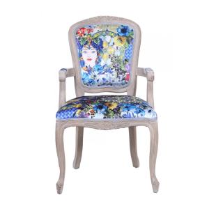 Fauteuil baroque en velours élégant