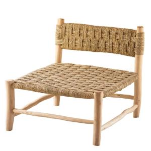 Fauteuil bas bois organique naturel 75 x 75