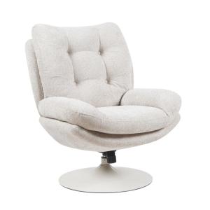 Fauteuil   beige  beige clair en tissu polyester