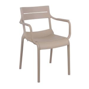 Fauteuil beige de terrasse en plastique