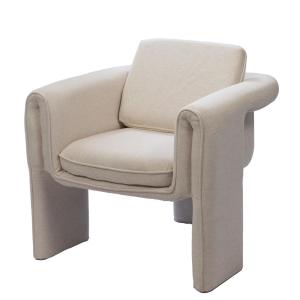Fauteuil   blanc blanc cassé en tissu