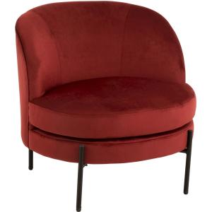 Fauteuil Bois Peuplier Rouge H. assise 42,5 cm