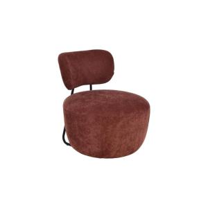 Fauteuil   bordeaux rouge en métal