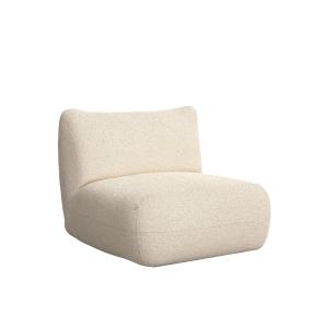 Fauteuil bouclé beige