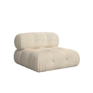 Fauteuil bouclé beige 99 x 99 cm