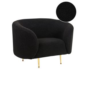 Fauteuil bouclé noir