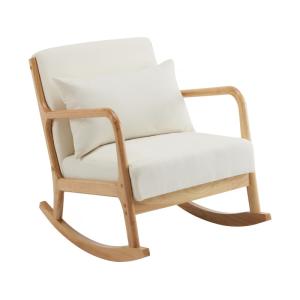 Fauteuil bouclette beige 65 x 81 x 80 cm