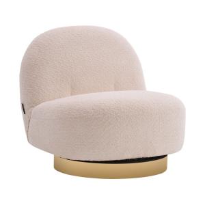 Fauteuil bouclette blanc 76 x 80 x 74 cm