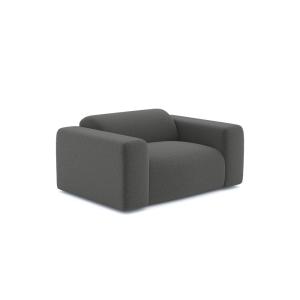 Fauteuil bouclette gris graphite