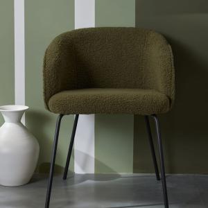Fauteuil bouclette uni  55x62 cm Vert