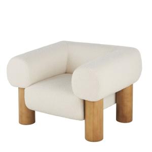 Fauteuil bouclettes écrues