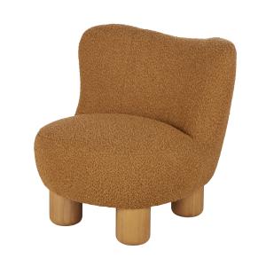 Fauteuil bouclettes marron