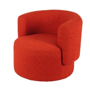 Fauteuil bouclettes orange