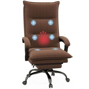 Fauteuil bureau massant chauffant dossier inclinable microf…