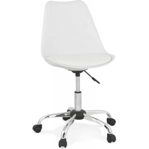 Fauteuil bureau Tissu Blanc 360° H. assise 43 cm rembourré