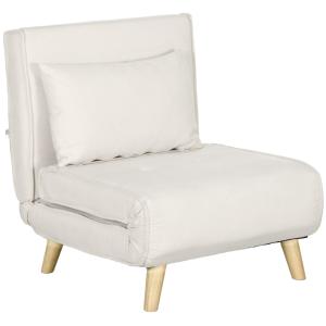 Fauteuil chauffeuse - coussin - style scandinave tissu beig…