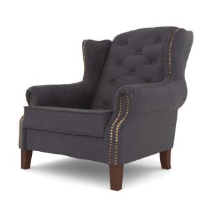 Fauteuil Chesterfield style vintage à oreilles microfibre,…