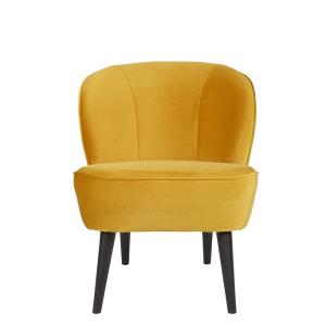 Fauteuil cocktail en velours - Ocre