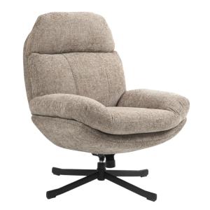 Fauteuil confortable en tissu sable